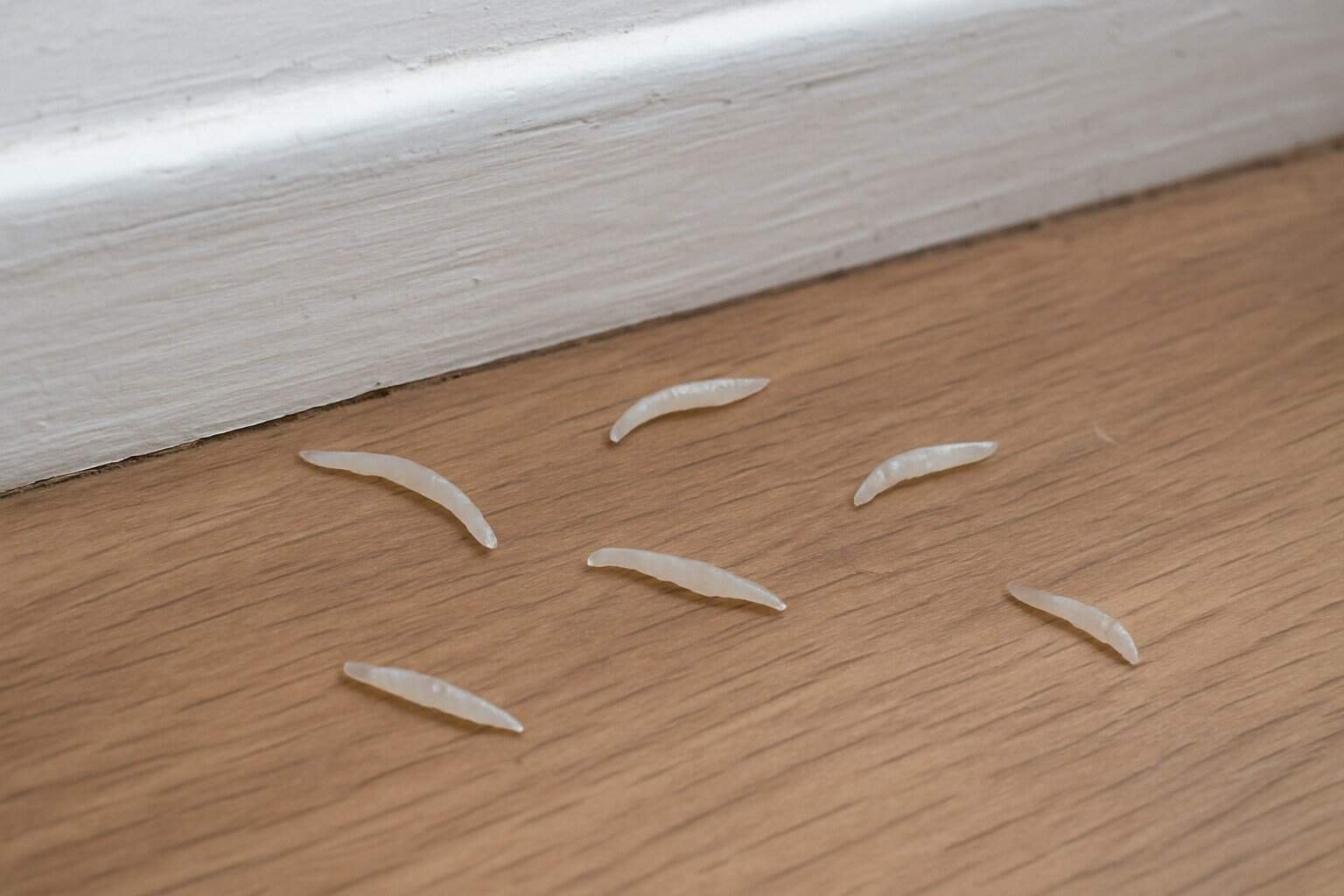 Tiny Clear Worms in House