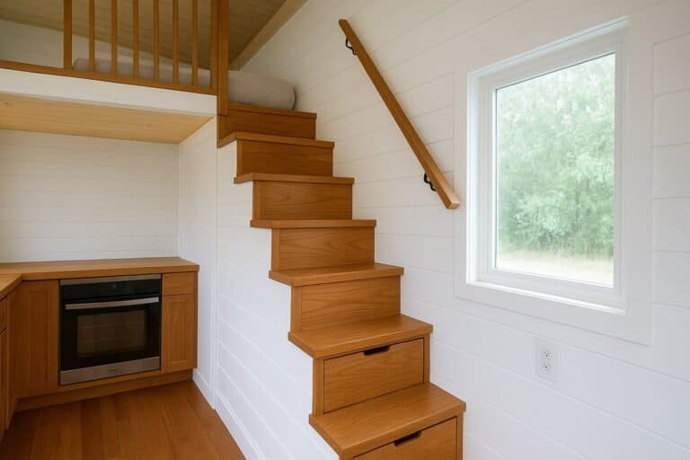 Tiny House Stairs to Loft