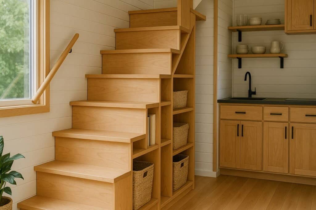 Smart Space-Saving Tiny House Stairs: Creative Designs & Storage ...