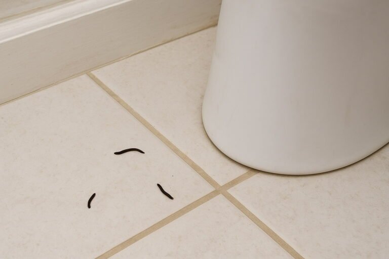 Tiny Black Worms in House