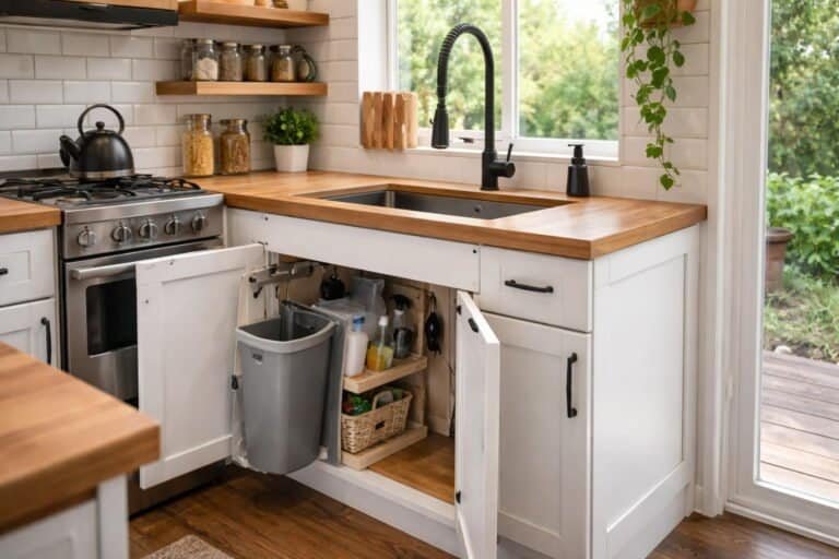Tiny House Kitchen Sink Cabinet