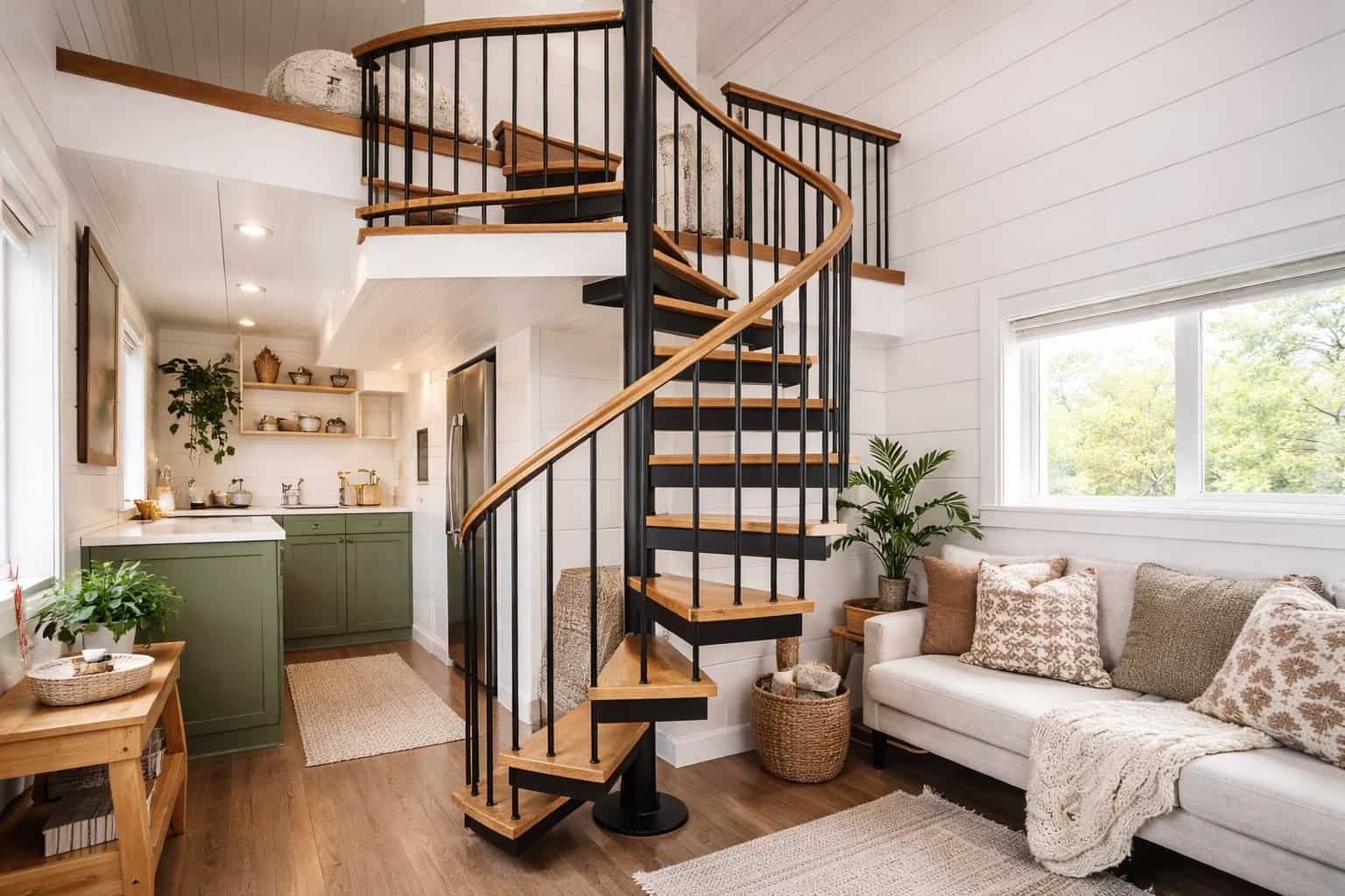 Tiny House Spiral Staircase: Design, Safety, Costs & Smart Space-Saving ...