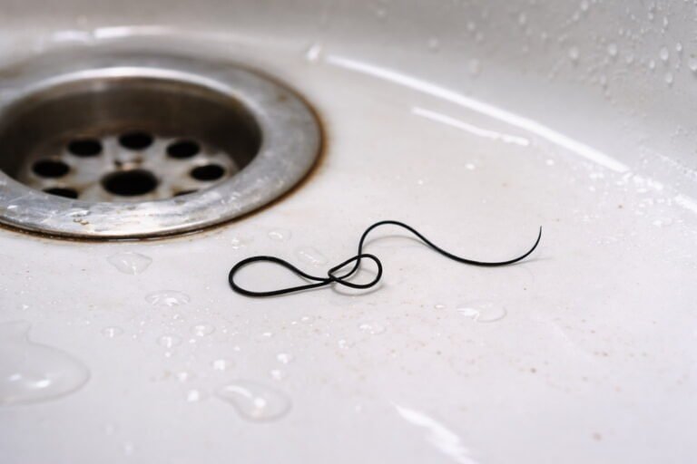 Black Thin Worm That Looks Like Thread