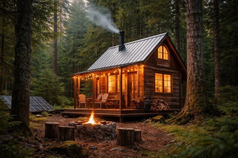Building a Dream Tiny House in the Deep Forest Off Grid