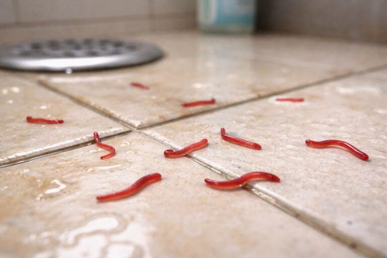 Tiny Red Worms in House