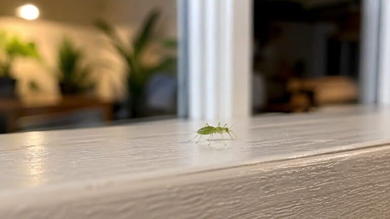 Tiny Green Bugs in House at Night